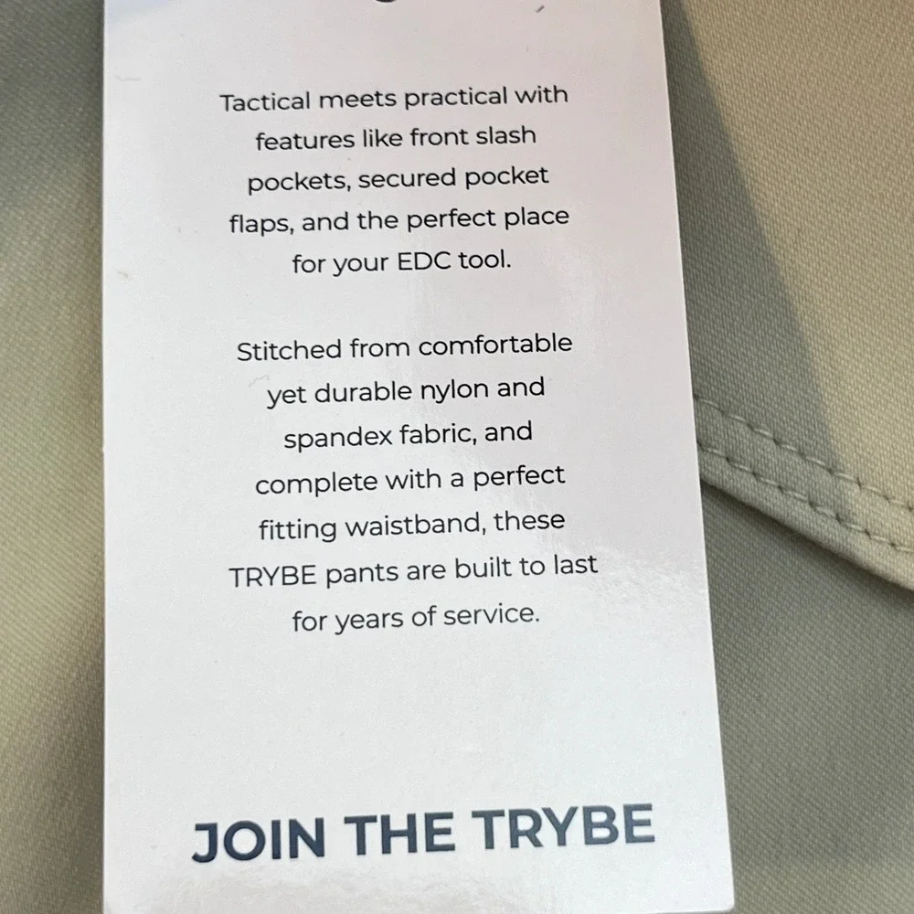 TRYBE Tactical Cargo‎ Pants Mens 36x34 Tan Stretch EDC Pockets Outdoor Utility
